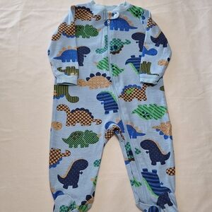 Faded Glory Blue Dinosaur Kids Footie